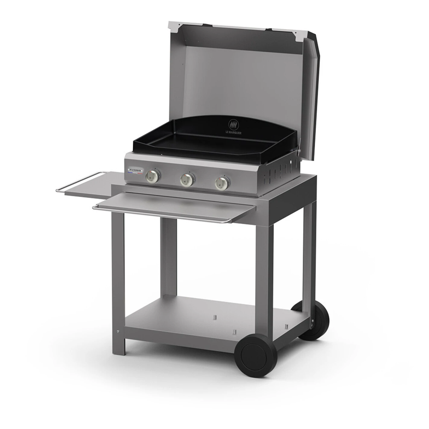 Combo Plancha Gaz Amalia Silver Edition 360 (capot + Chariot) - Le Marquier 1 Combo Plancha Gaz Amalia Silver Edition 360 (capot + Chariot) - Le Marquier