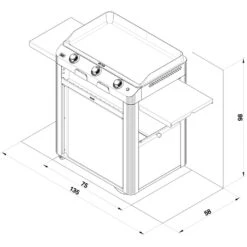 Combo Plancha Gaz Fusion 75 Inox Marin 3 Brûleurs + Chariot - ENO 14 Combo Plancha Gaz Fusion 75 Inox Marin 3 Brûleurs + Chariot - ENO -Cuisine Grill Magasin combo fusion 75 inox eno 2020000038122 5