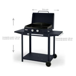 Combo Plancha Gaz Adela Bleu 260 Chariot + Capot - Le Marquier 7 Combo Plancha Gaz Adela Bleu 260 Chariot + Capot - Le Marquier -Cuisine Grill Magasin combo plancha gaz adela bleu celeste 260 capot protection 3339380157637 3