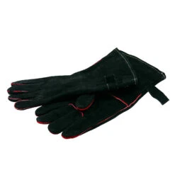 Paire Gants Barbecue Cuir Noir - Nordic Flame -Cuisine Grill Magasin gants barbecue cuir nordic flame 0085382675602 2