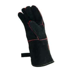 Paire Gants Barbecue Cuir Noir - Nordic Flame -Cuisine Grill Magasin gants barbecue cuir nordic flame 0085382675602 3