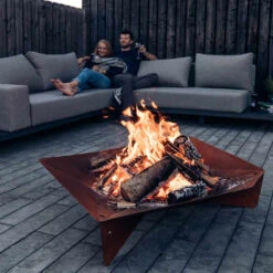 Brasero Corten Triple ⌀120 Cm - Höfats -Cuisine Grill Magasin hofats triple 120 cm 4260447330443 4