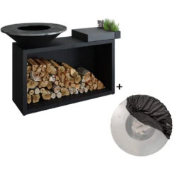 Cuisine Grill Magasin 32 Brasero OFYR Island Noir 85 Céramique Gris Foncé + Housse