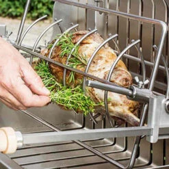 Barbecue Charbon Mendy Inox Marin + Chariot Inox + Tournebroche - Le Marquier -Cuisine Grill Magasin mendy inox sur chariot le marquier 3339380167155 3