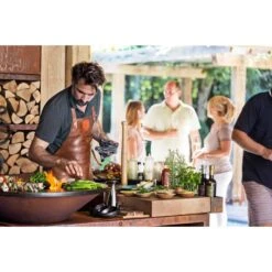 Brasero Plancha OFYR Island 100 En Corten + Plan De Travail Teck -Cuisine Grill Magasin ofyr island 100 brasero plancha 7430440898821 3