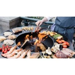 Brasero Plancha OFYR Island 100 En Corten + Plan De Travail Teck -Cuisine Grill Magasin ofyr island 100 brasero plancha 7430440898821 7