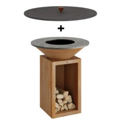 Cuisine Grill Magasin 20 Pack Brasero Storage 85 Corten + Couvercle - OFYR