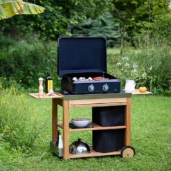 Plancha Gaz Enosign 65 Bleue Navy Avec Capot - ENO* -Cuisine Grill Magasin plancha enosign 65 bleue navy capot gaz eno 3224780040088 3