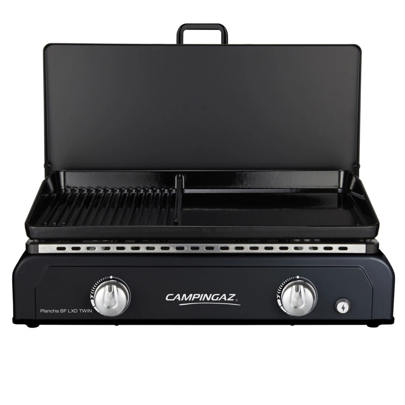 Plancha Gaz Blue Flame LXD Twin + Couvercle - Campingaz 1 Plancha Gaz Blue Flame LXD Twin + Couvercle - Campingaz