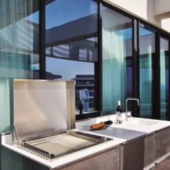 Plancha Gaz Encastrable Oasi 55 Lisse Rainurée - Planet -Cuisine Grill Magasin plancha planet inox gaz oasi 55 lisse rainuree 8033945789046 3