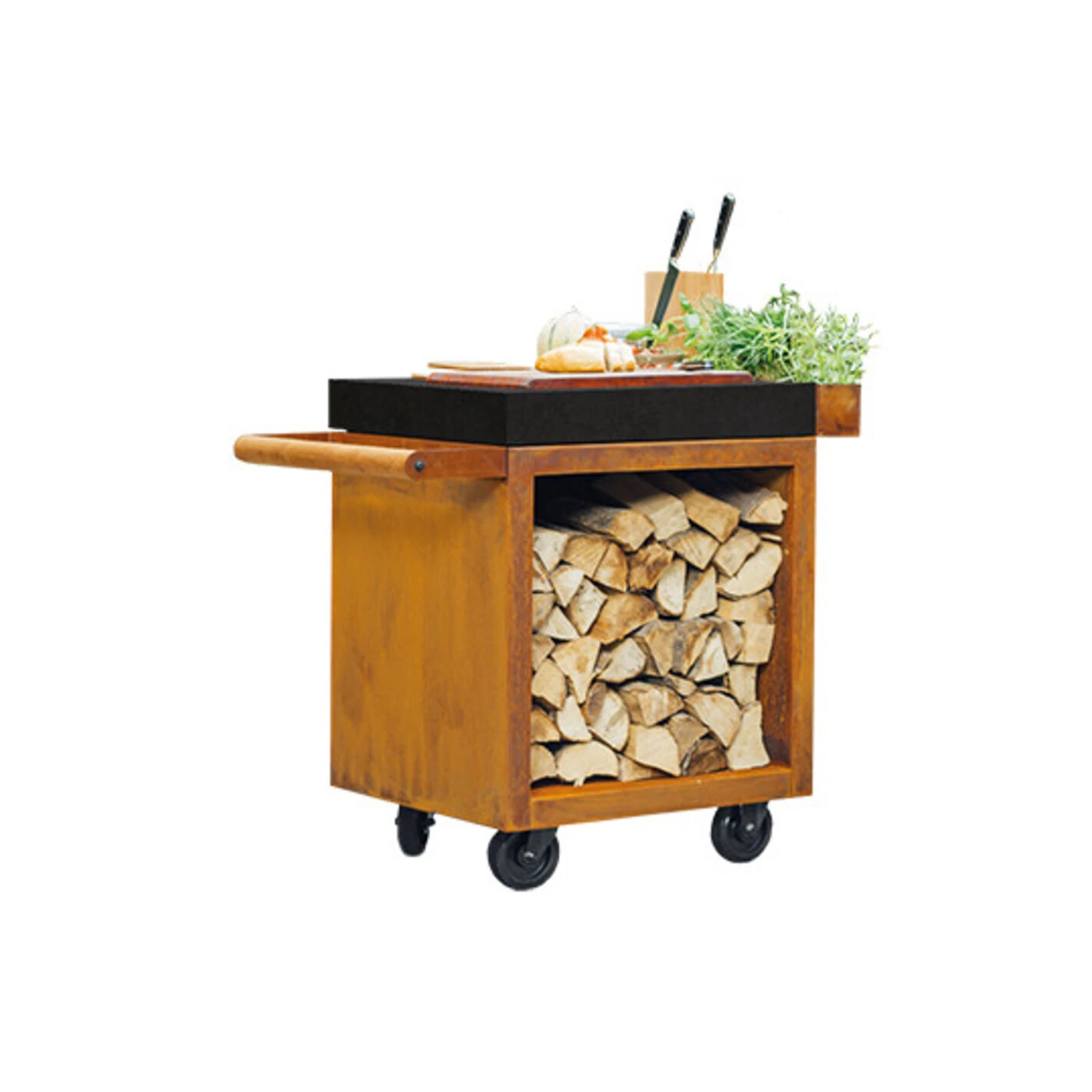 Table Corten Pro 65 Céramique Anthracite - Ofyr 2 Table Corten Pro 65 Céramique Anthracite - Ofyr – Image 2