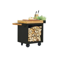 Table Mise En Place Noire Pro 65 Bois De Teck - Ofyr 6 Table Mise En Place Noire Pro 65 Bois De Teck - Ofyr -Cuisine Grill Magasin table noire pro 65 teck 2020000022084 2